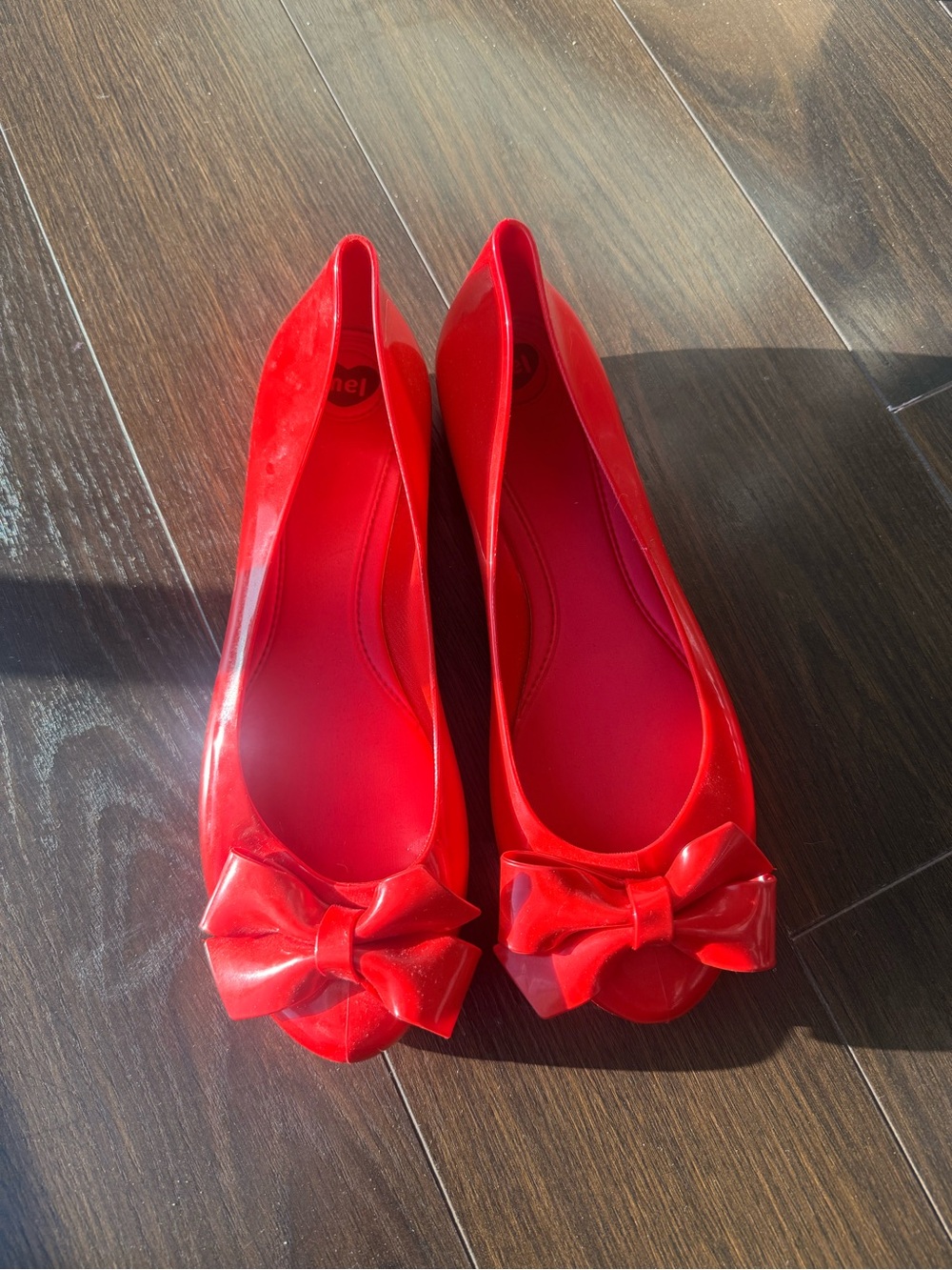 Melissa Red Bow Jelly Flats - Women